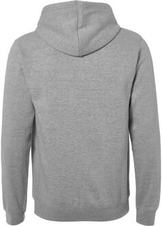 Men's Zip Through Hoody - Grey Marl - L Grijs