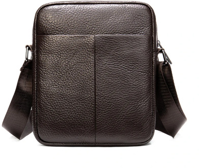 Men Small Bag Genuine Leather Male's Crossbody Bag Business Cow Leather Men's Messenger Bag Vintage Zipper Shoulder Handbags