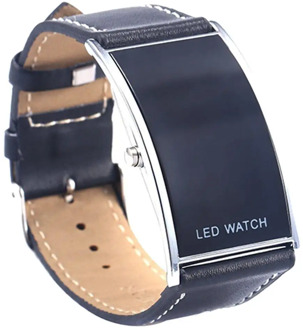 Men Sport Watch Casual Men LED Watch Digital clock Date Rectangle Dial Faux Leather Strap Wrist Watch eloj hombre zegarek damski