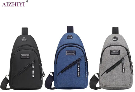 Men Sports Casual Chest Shoulder Bag Nylon Running Zipper Fanny Belt Bum Money Phone Pouch Outdoor Cycling Street Crossbody Pack