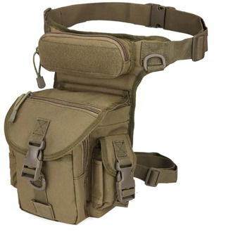 Men Sports Solid Color Camouflage Print Leg Bag Hip Drop Belt Waist Fanny Pack Men Waist Bag Canvas Fanny Pack Phone Leg Bags