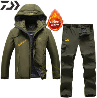 Men Suit for Fishing Clothes Waterproof Thermal fishing Clothes Hooded Sports Men's Winter Jacket Fishing Wear Outdoor Shirt