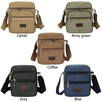 Men Travel Bag Canvas Casual Men Shoulder Crossbody Bags Good Qualtiy Outdoor Bags Mens Travel School Retro Zipper Shoulder Bag