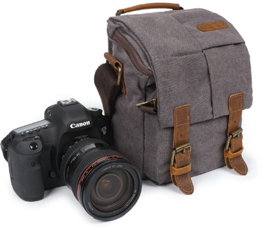 Men Vintage Oil Waxed Canvas Shoulder Bags Shockproof DSLR Camera Bag Waterproof Canvas messenger Crossbody Bags for men 2020