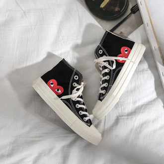 Men Women 1970s Designer Classic Canvas High Top Shoes Casual Sneakers Red Heart Skateboard Shoes Woman Male Tenni Chaussure
