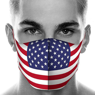 Men Women Anti Dust Mask American Flag Print Mask Quick-drying Breathable Mask Windproof Dustproof Mouth Mask Face Shield