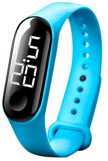 Men Women Casual Sports Bracelet Watches LED Electronic Digital Candy Color Silicone Adjustable Wrist Watch for Children Kids