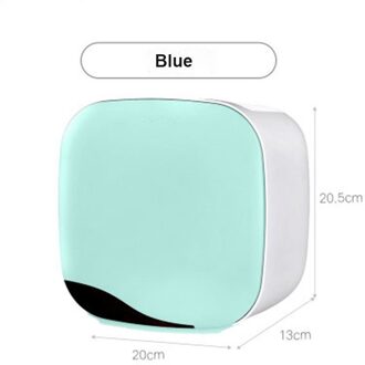 Menen Waterdichte Toiletrolhouder Cover Wall Mounted Plastic Roll Tissue Doos Zuignap Plank Opslag Houder LF82012 blauw