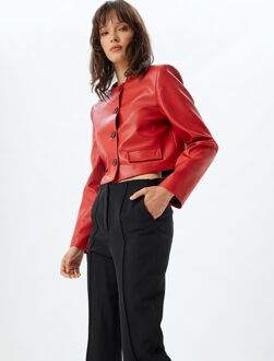 MENGJAS Normaal Met knoppen Blazer Rood