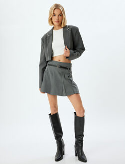 MENGJAS Normaal verbindend Blazer Donkergrijs