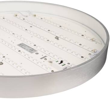 Menkar LED hanglamp, zilverkleurig, Ø 80 cm, CCT, omhoog/omlaag geborsteld zilver, opaal