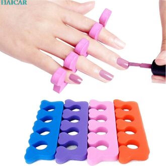 MENOW 100 pcs Zacht Plastic Vinger Teen Separator Tool Nail Art Pedicure Manicure 06.07