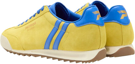 Mens Dijon Suede Hardloopschoenen (Geel/ Koningsblauw) - EU 47.5 / UK 12