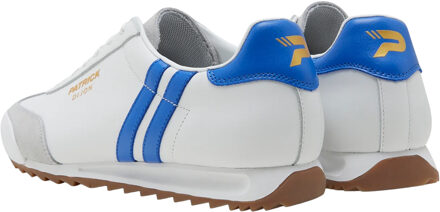 Mens Dijon Suède Hardloopschoenen (Wit/Royal Blauw) - maat EU 40.5 / UK 7
