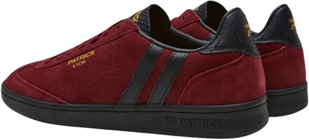 Mens Lyon Suede Cupsole Sneakers (Bourgogne/Zwart) - maat EU 40.5 / UK 7