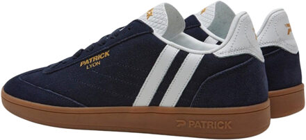 Mens Lyon Suède Cupsole Sneakers (Navy/Wit/Gum) - EU 42 / UK 8