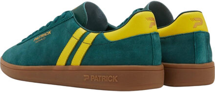 Mens Monaco Suède Cupsole Sneakers (Groen/Geel) - EU 39/ UK 6