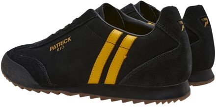 Mens Rio Suède Sneakers (Zwart/Geel) - EU 43 / UK 9