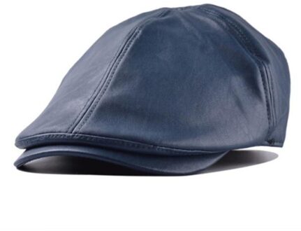 Mens Vrouwen Vintage Lederen Baret Cap Piekte Hoed Jongen Zonnebrandcrème Pet Viseras Para Mujer Modieuze Hoed Dropshpping marine