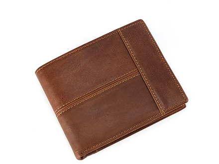 Mens Wallet Leather Genuine Retro Excellent Quality Gift Male Leather Wallet Pocket Money Bag