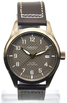 Mens watch CORGEUT aviator40m copper case black dial luminous date NH35automatic movement pilot waterproof mechanical wristwatch