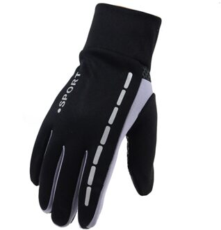 Mens Winter Warm Handschoenen Therm Met Anti-Slip Elastische Manchet, thermische Zachte Voering Handschoenen Rijden Handschoenen Pu Lederen Handschoen zwart