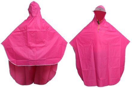 Mens Womens Fietsen Fiets Regenjas Rain Cape Poncho Hooded Winddicht Regen Jas Scootmobiel Cover (Marineblauw) rooskleurig