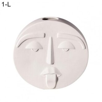 Menselijk Gezicht Uitdrukking Planten Pot Vaas Planter Home Office Desktop Decor 1 L