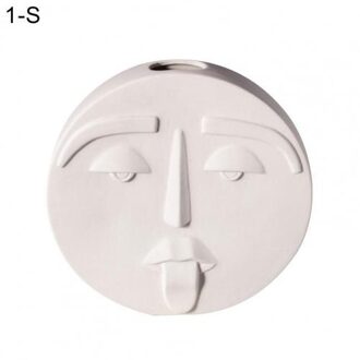 Menselijk Gezicht Uitdrukking Planten Pot Vaas Planter Home Office Desktop Decor 1 S