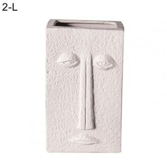 Menselijk Gezicht Uitdrukking Planten Pot Vaas Planter Home Office Desktop Decor 2 L