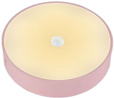 Menselijk Lichaam Sensor Led Nachtlampje 3AAA Menselijk Lichaam Inductie Lamp Lichtintensiteit Sensoren Creatieve Night Light Thuis Slaapkamer Pinkyellow