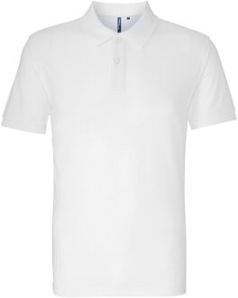 Menselijk organisch Klassiek Fit Poloshirt (Wit) - maat S
