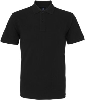 Menselijk organisch Klassiek Fit Poloshirt (Zwart) - maat L