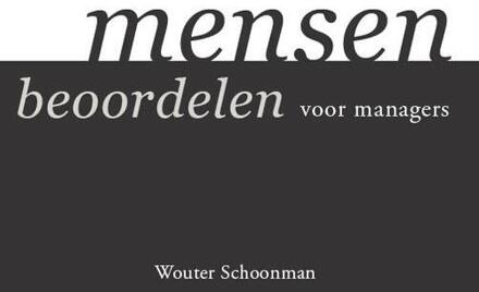 Mensen beoordelen - Boek Wouter Schoonman (9491203053)
