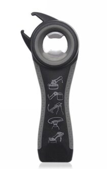 Mentale Alle In Een Flesopener Jar Kan Keuken Manual Tool Gadget zwart grijs