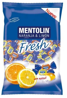 Mentolin Fresh Orange & lemon without sugar · 1Kg.
