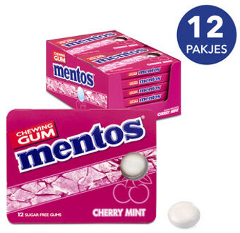 Mentos Mentos - Cherry Mint Chewing Gum 12 Stuks