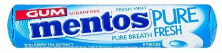 Mentos Mentos - Gum Pure Fresh Mint Suikervrij 16 Gram