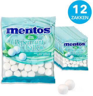 Mentos Mentos - Pepermuntballen 242 Gram 12 Stuks