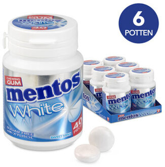 Mentos Mentos - White Sweet Mint Gum 6 Stuks