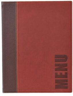 MENUKAARTHOUDER A5 ROOD TRENDY SEC
