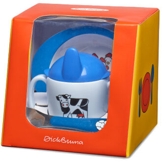 Mepal babyset boerderij blauw Blauw#Wit