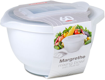 Mepal Beslagkom Margrethe 3L + Multideksel Wit