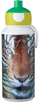 Mepal Campus Animal Planet tijger pop-up drinkfles - 400 ml Multikleur