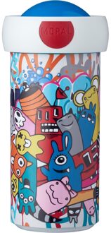 Mepal Campus Graffiti schoolbeker - 300 ml Blauw#Wit