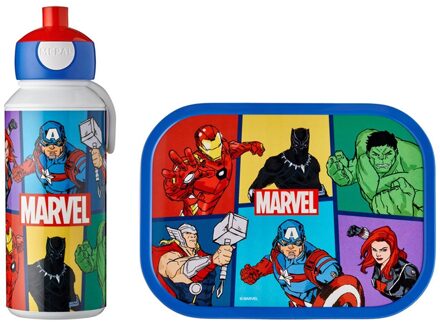 Mepal Campus Lunchset (Pop-Up Drinkfles en Lunchbox) - Avengers Wit