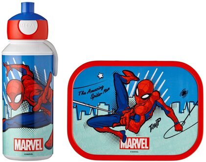 Mepal Campus Lunchset (Pop-Up Drinkfles en Lunchbox) - Spiderman Wit