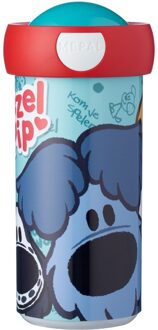 Mepal Campus Woezel & Pip schoolbeker - 300 ml Rood#Turquoise