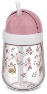 Mepal Fairy Garden rietjesbeker 300ml roze
