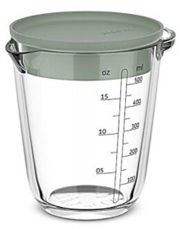 Mepal Glas Maatbeker 500ml Met Deksel Nordic Sage